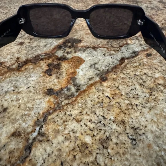 Prada Dark Rectangular Sunglasses - Picture 6 of 6